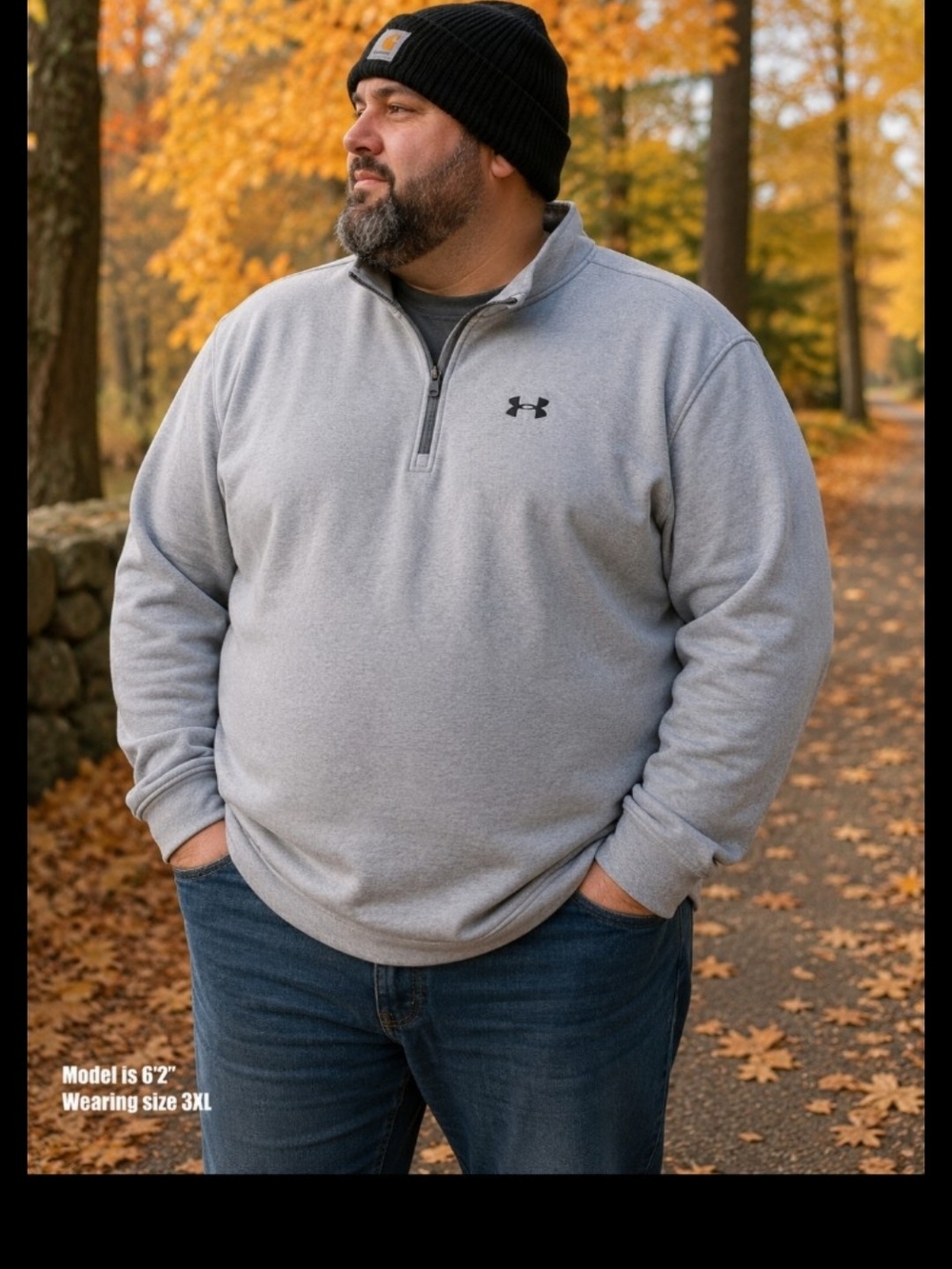 Under Armour Gray Quarter-Zip Pullover 3XL